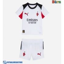 Fotballdrakt Barn AC Milan Samuele Ricci #4 Bortedraktsett 2025-26 Kortermet (+ Korte bukser)